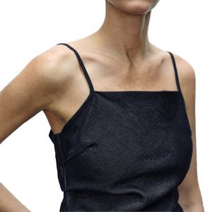 Vestido vaquero de verano personalizado al por mayor para mujer, estilo vintage, ajustado, sin mangas, plisado - Product Image 4