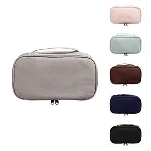 Pochette de rangement cosmétique personnalisée en tissu de plongée imperméable, organiseur de maquillage de voyage pour les vacances, cadeaux promotionnels professionnels - Product Image 5