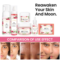 Savon liquide à la rose ALUSVIR, anti-acné, blanchissant minéral, savon pour le visage fait à la main pour tous les types de peau, étiquette privée OEM
