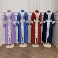 Nouvelle Robe Décontractée Élégante d'Abaya Imprimée pour Femmes Musulmanes du Moyen-Orient en Gros