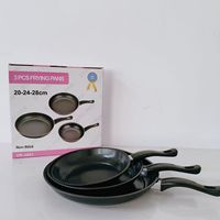 Wajan Penggorengan Upgrade 20+24+28CM Anti Lengket untuk Memasak Steak, Kompor Gas, Panci Induksi, Panci Umum, Peralatan Masak Dapur