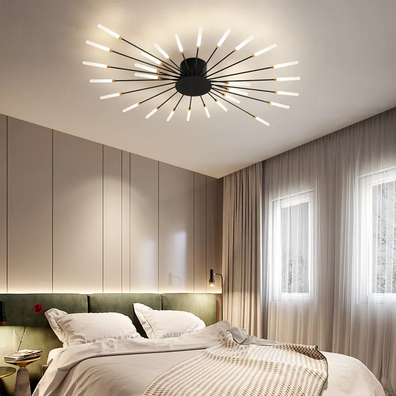 Tasarım oturma odası aydınlatma dekorasyon tavan ışıkları Led armatürleri Modern ev yatak odası tavan lambası