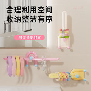 Support mural adhésif en L pour élastiques à cheveux, bandeaux et chapeaux – Organisateur d'angle sans perçage - Product Image 4