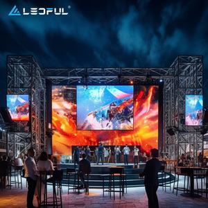 شاشة عرض فيديو حائطية LED عالية الدقة بألوان كاملة ومقاومة للماء خارجية، ستارة خلفية للمسارح الإعلانية، للإيجار موديل P2 P5 - Product Image 2