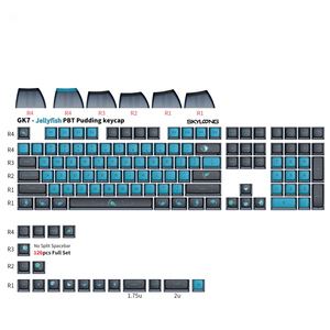 Skyloong PBT ปุ่มกดพุดดิ้งตามสั่งธีมแมงกะพรุนย้อมสีดำ RGB โปรไฟล์ <span class=keywords><strong>ASA</strong></span> ย่อยสำหรับผู้ผลิต - Product Image 1