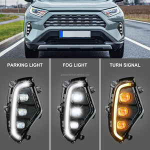 Gobison желтый указатель поворота бампер лампа дневного света для <span class=keywords><strong>Toyota</strong></span> RAV4 2018 2019 2020 2021 2022 противотуманные фары - Product Image 4