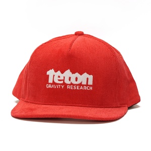 Casquettes Snapback en Corduroy Rouge Personnalisées 5 Panneaux Structurées Logo Brodé - Product Image 2