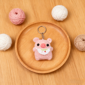 Kiva handmade bellyband lợn móc khóa với PP bông điền-trẻ em trường túi quyến rũ hoàn hảo quà tặng giáng sinh cho bạn bè & bffs - Product Image 2