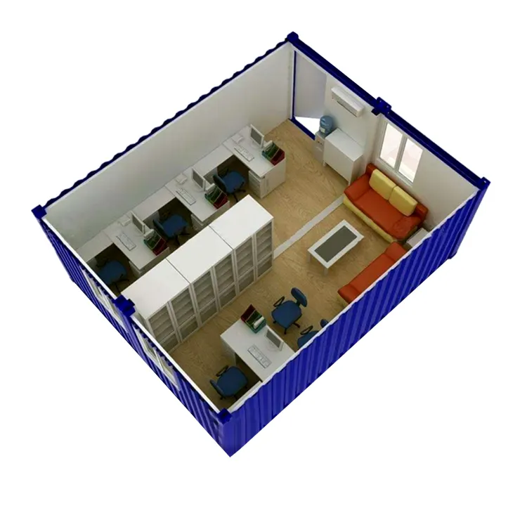 Fast install mobile outdoor cabin portable modular prefab office containers 20 foot with toilet