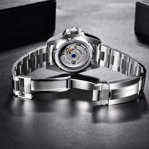 Relojes Mecánicos para Hombre PAGANI 1662 <span class=keywords><strong>GMT</strong></span> con Cristal de Zafiro, Relojes <span class=keywords><strong>GMT</strong></span> Resistentes al Agua 100M, Reloj Automático para Hombre Completamente de Acero Inoxidable - Product Image 5