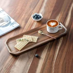 Bandeja octogonal grande de madera pulida de grado comercial <span class=keywords><strong>para</strong></span> servir queso, carbón, cuchillos, pasteles, sándwiches, aperitivos y verduras - Product Image 2