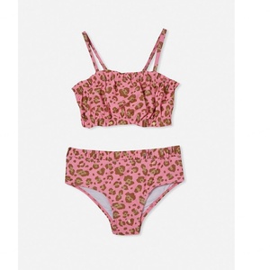 Traje de Baño de Bikini Personalizado de Alta Calidad para Niña, Conjunto de Dos Piezas con Estampado Completo, Traje de Baño para Niña de 12 Años - Product Image 1