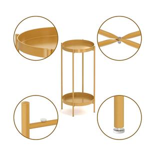 Étagère <span class=keywords><strong>pour</strong></span> plusieurs plantes 2 niveaux affichage plante Table jardin cadeaux <span class=keywords><strong>pour</strong></span> salon or métal Pots <span class=keywords><strong>de</strong></span> fleurs support <span class=keywords><strong>de</strong></span> plante - Product Image 3