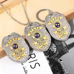 Nuevo estilo Juego Residents Evils Raccoon City Departamento de policía Insignia Metal ESTRELLAS Llavero - Product Image 4