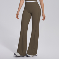 Dames High Waist Flare Yoga Broeken 80% Nylon 20% Spandex Stretch Zachte Workout Fitness Bell Bottom Leggings