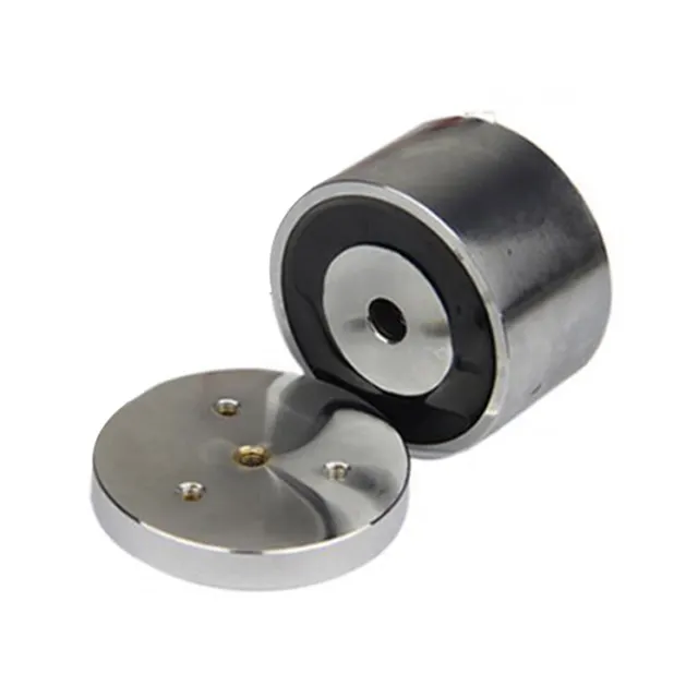 Blocco elettromagnetico personalizzato a forma rotonda 50Kgs/500N 12v 24v Dc elettrico magnete