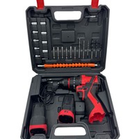 Perceuse à main multifonctionnelle, perceuse électrique à percussion transfrontalière, moteur à balais, batterie au lithium rechargeable, outil de quincaillerie