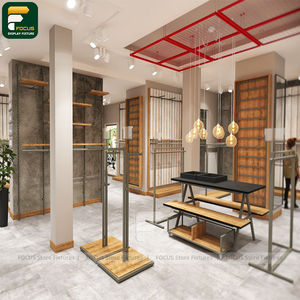 Contemporary Clothing Boutique Display Rack Apparel Counter Garment Showcase Glass Cabinet Furniture - Product Image 4