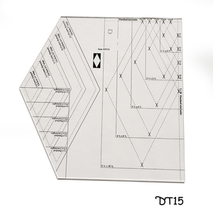Righello quadrato da mezzo pollice quadrato 9 1/2 "X 16" strumento per trapuntatura righello multifunzione DT serie - Product Image 6