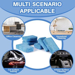 High Quality Blue Rectangle <b>Car</b> Care 11.5x9cm Cleaning <b>Polishing</b> Buffing Sponge Foam Pad Block Microfiber - Product Image 2