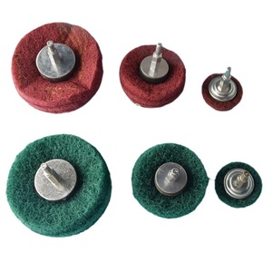 Tête de ponçage à fibres vertes et rouges avec tige de 6 mm pour le polissage du métal et l'élimination de la rouille - Product Image 3