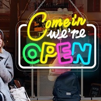 Enseignes lumineuses LED néon personnalisées résistantes aux intempéries avec alimentation CC pour l'extérieur des bâtiments commerciaux, hôtels et commerces