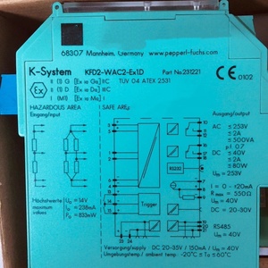 ตัวแปลงสเตรนเกจ P+F KFD2-WAC2-Ex1.D ของแท้ 100% ใหม่เอี่ยม P+F KFD2-WAC2-Ex1.D ตัวแปลงสเตรนเกจ P+F KFD2-WAC2-Ex1.D - Product Image 1