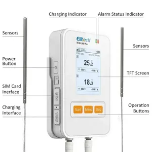 เครื่องบันทึกข้อมูลอุณหภูมิและความชื้นแบบเรียลไทม์ Elitech RCW-360 Plus รุ่นใหม่ วัสดุพลาสติก พร้อมหน้าจอ TFT รองรับ 4G/WIFI - Product Image 1