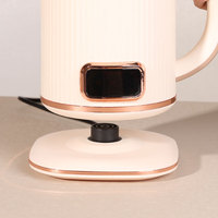 Bouilloire Électrique en Verre Sans Fil à Double Paroi Anti-Brûlure 1,5 L 1500 W avec Contrôle de Température et Arrêt Automatique, Protection Contre l'Ébullition à Sec, pour Usage Domestique