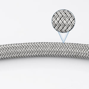 Mangueira Flexível de Encanamento para Banheiro em Aço Inoxidável Trançado Durável com Tubo Interno de Polímero EPDM e Conexão de Cobre – Venda Quente Direto da Fábrica - Product Image 3