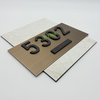 Plaque de porte murale en acier inoxydable YIYAO avec numéro de chambre pour hôtel et bureau