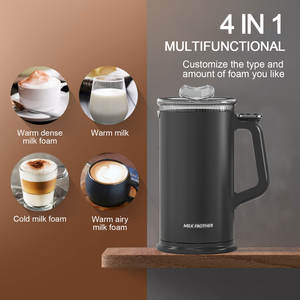 4 in 1 Milch auf schäumer Elektrischer Milch dampfer Schneebesen Leistungs starke automatische Latte Art Kommerzielle elektrische Milch auf schäumer maschine - Product Image 2