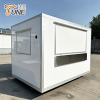 Chariot alimentaire carré en acier inoxydable, cuisine mobile chinoise rapide sur roues avec alimentation intégrée