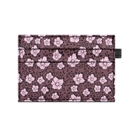Porte-cartes de luxe en cuir PU mince personnalisé à imprimé léopard avec fleurs d'hibiscus hawaïen à bas prix