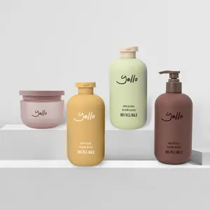 Shampoo 400ml Bottle Matte Green Pink HDPE Plastic Cosmetic Packaging Custom Luxury Hotel Squeeze Empty Body Lotion Shampoo Bottle 200ml 300ml 500ml