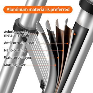 Échelle pliante tout en aluminium pour usage domestique et professionnel, échelle télescopique multifonction en alliage d'aluminium et de magnésium - Product Image 4