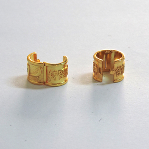 Anillo de Pata de Paloma de Carreras Dorado Personalizado de 8 mm para Aves Canarias - Product Image 3