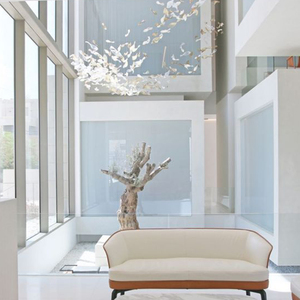 Dickpo ý tưởng sản phẩm mới 2023 nóng bán hiện đại tùy chỉnh đèn thủy tinh Mặt dây chuyền sảnh lớn dự án LED Đèn chùm ánh sáng - Product Image 4