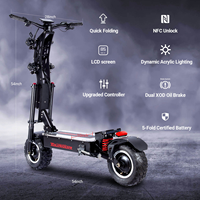 Trottinette électrique entrepôt US/UE, livraison gratuite, 10000W, double moteur brushless, 72V 40Ah Lithium, 14 pouces, tout-terrain, pliable, contrôle par application
