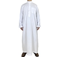 Qamis à manches longues pour hommes musulmans, style Moyen-Orient, Arabie Saoudite, Kaftan, Abaya islamique, Robes de Dubaï