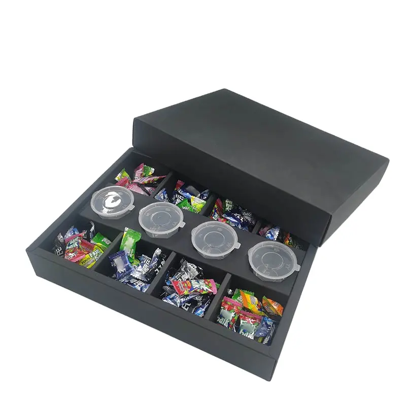 Party Sushi Fruits Chocolate Cookie Paper Boxes Dessert Box Catering Packaging Platter Box With Dividers And Sauce