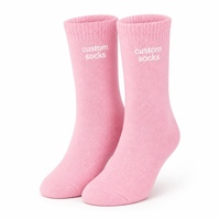Chaussettes de sport personnalisées couleur macaron pastel, chaussettes unies douces, vente en gros personnalisée