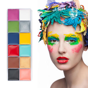 Superventas 12 colores <span class=keywords><strong>payaso</strong></span> Halloween <span class=keywords><strong>cara</strong></span> <span class=keywords><strong>pintura</strong></span> corporal pinturas maquillaje arte fiesta no tóxico <span class=keywords><strong>pintura</strong></span> facial - Product Image 1