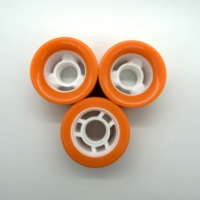 Roues de patins à roulettes Pro Quad 63*42mm en PU, profil concave plat, dureté élevée 98A, avec noyau PP/PC, pour patinage à roulettes, couleur et logo personnalisés