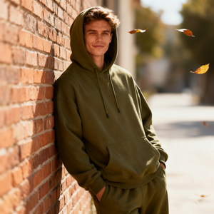 TKAN372 Sudadera con capucha para hombre personalizada Unisex algodón de gran tamaño polar gota hombro francés Terry Sudadera con capucha ropa de calle de peso pesado chándal - Product Image 4