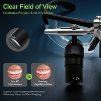 4X 5X 6X Dental Ergo Loupe Surgical Magnifying Glass with Light 2 Batteries 48 Degree TTL Ergo Loupe Flip-up Magnifying Glass