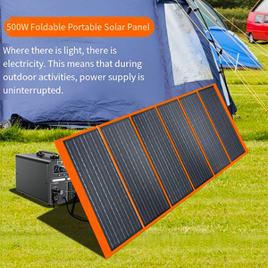 Panneau solaire pliable portable 500W haute puissance 18V avec contrôleur de charge dédié pour alimentation mobile extérieure et charge solaire - Product Image 2