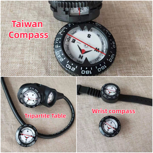 Module de boussole de plongée à double usage, instrument de plongée pour triple jauge et bracelet de poignet, navigation sous-marine - Product Image 5