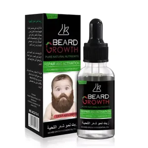 Huile à barbe pour hommes sérum de culture de cheveux de marque privée personnalisé essence hydratante soin de la barbe doux et naturel ensemble d'huiles à barbe bio