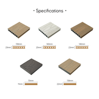 Planches de terrasse en composite WPC imperméables et antidérapantes, rainurées, creuses, brossées, pour extérieur, terrasse, jardin